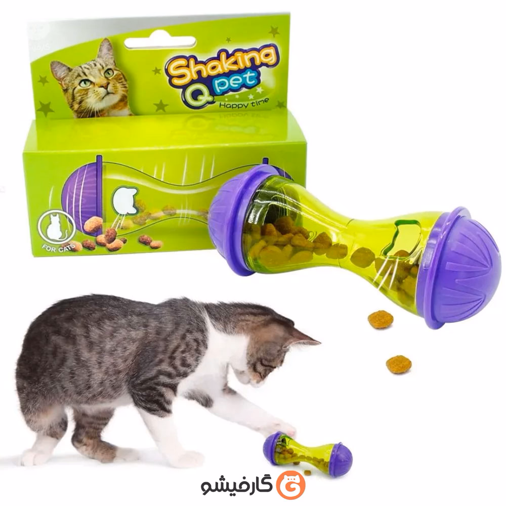 اسباب بازی گربه مخزن دار استخوانی (دمبلی)