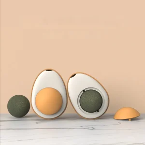 Boiled Egg Catnip Ball Licking ۵