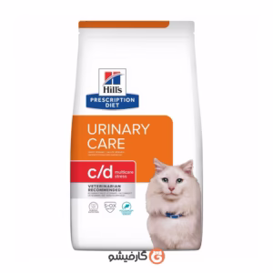غذا خشک گربه هیلز یورینری کر مدل c/d مولتی کر استرس با طعم ماهی