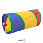 اسباب بازی گربه مدل مینی تونل با طرح رنگین کمان