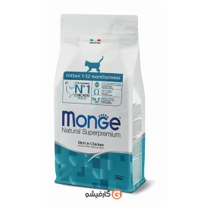 غذا خشک مونژه کیتن (بچه گربه) با طعم مرغ